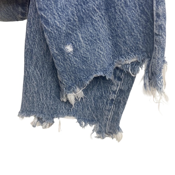 We The Free Blue Medium Stone wash Ankle Crop Distressed Jeans‎ Raw Hem 26 waist - Picture 9 of 11